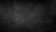 Abstract Black Wall Texture For Pattern Background Wide Panorama Picture Black Wall Texture Rough Background Dark Concrete Floor Or Old Grunge Background With Black