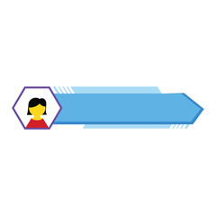 Poster - Banner with user icon. Flat illustration of banner with user vector icon for web design