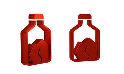 Poster - Red Ore mining icon isolated on transparent background.