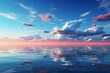 Seamless horizon where azure skies meet the serene expanse of the ocean's embrace