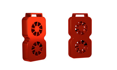 Aufkleber - Red Video graphic card icon isolated on transparent background.