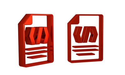 Aufkleber - red binary code icon isolated on transparent background.