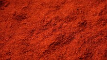 Zoom Frame Red Smoked Paprika Powder Or Chili Pepper, Close Up
