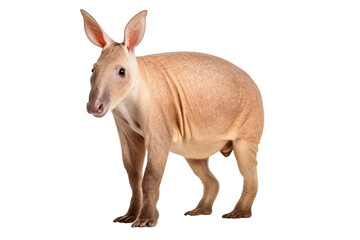 Wall Mural - An African Aardvark isolated on a white background.