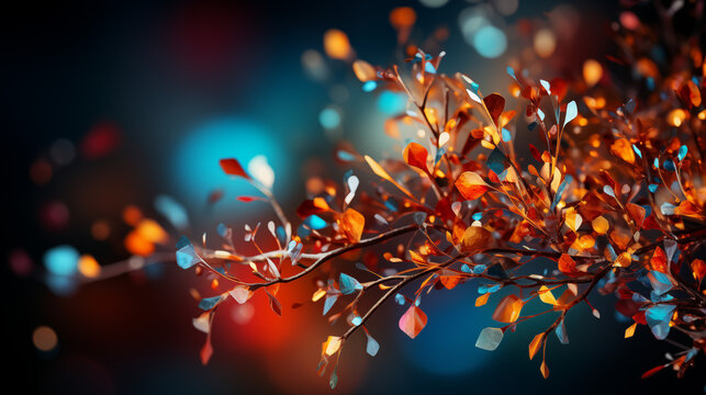 Happy New Year Celebration 2024 Sparkles Banner. Trendy peach sunglasses with gradient lenses. Ai generated image.