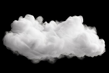 Poster - A cloud of smoke captured on a black background. This image can be used for various creative projects and designs