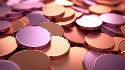 Poster - A stack of gold and silver coins. Perfect for financial concepts and investments