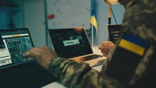 Ukrainian military copying data on laptop, sharing intelligence with allies