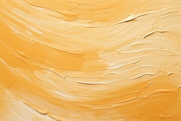 Poster - A close up view of a painting depicting orange paint. This image can be used to showcase art techniques or as a background for creative projects