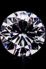 Poster - A stunning diamond showcased on a sleek black background. Perfect for luxury and high-end themes
