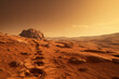 © Tetiana - Picture of a red surface planet mars made with generative AI