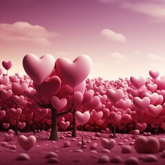 Wall Mural - Creative Manipulation of Background Wallaper for Valentines Day