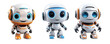 3D Rendered Robot Mascot Character Isolated On Transparent Background