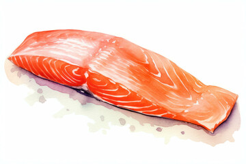 Poster - Raw background gourmet food fish seafood fillet salmon fresh healthy red