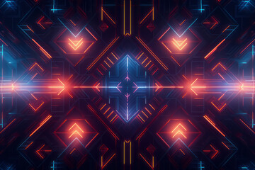 Wall Mural - pink and blue abstract neon lines background or pattern, creative design template