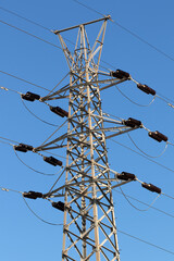 Pole of a high voltage transmission line