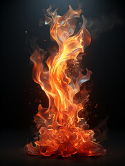 Wall Mural - fire flames background