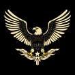 The flying eagle logo illustration, animal phoenix bird logo graphic element, icon design, vector design