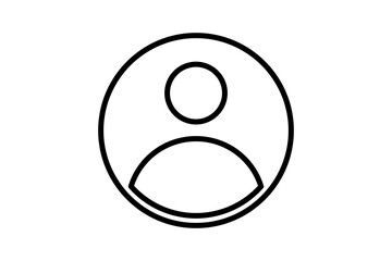Poster - user profile icon. icon related to basic web and UI. suitable for web site, app, user interfaces, printable etc. line icon style. simple vector design editable