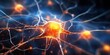 an illustration of glowing human nerves. generative AI