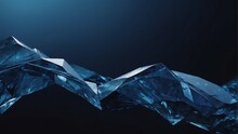 Banner With A Dark Blue Gradient Abstract Crystal Texture Background From Generative AI
