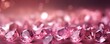 a collection of expensive and luxurious pink gems on a bokeh light background. generative Ai
