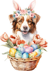 Poster - Easter aussie illustration created with Generative AI technology