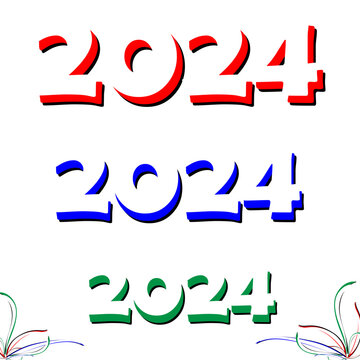 2024 Text logo card background design