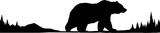 Fototapeta  - silhouette of a bear.