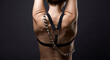 © eugenepartyzan - Female Back with steel Chain. sexual Beautiful body woman