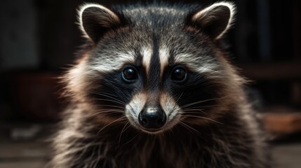 Wall Mural - little raccoon. created with generative ai.