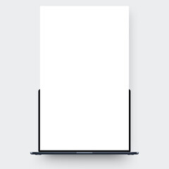 Fototapete - Laptop Mockup With Blank Screen For Showcasing Web-Site Design. Vector Illustration
