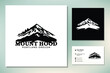 Silhouette of Mount Hood Portland Oregon Mountain logo design