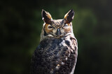 Fototapeta Las - South American Great Horned Owl (Bubo virginianus nacurutu) - Nocturnal Bird