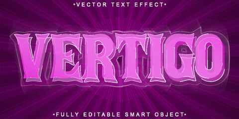 Poster - Purple Vertigo Vector Fully Editable Smart Object Text Effect