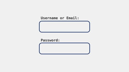 Wall Mural - interface for entering username or email and password. signing into an account on a website or app. 