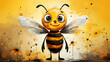 Dibujo infantil de una abeja para incluir en un cuento