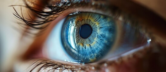 Poster - Close-up of blue human eye.