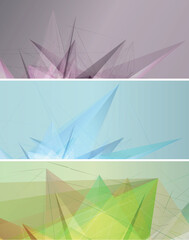 Aufkleber - Technology concept abstract futuristic background, banner set.
