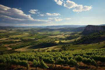 Sticker - The vast vineyards of the Barossa Valley, highlighting Australia's renowned wine-producing regions. Generative Ai.