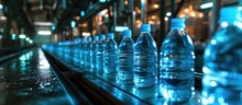 Microscan, MicroHAWK, and MicroVISION offer barcode reading for plastic bottles on a conveyor belt in a mineral water factory.