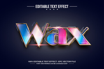 Wall Mural - Wax 3D editable text effect template