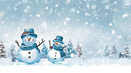 Icy Blue Wonderland: Snowmen, Scarves, and Glitter