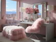 luxury pink home interior