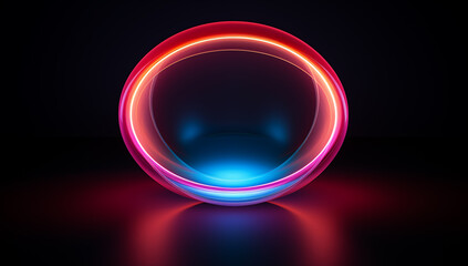 Sticker - abstract background with glowing sphere