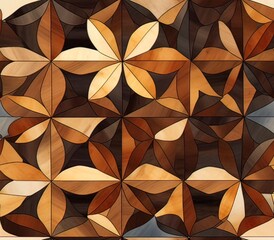 Poster - Marquetry seamless pattern