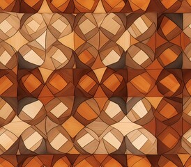 Wall Mural - Marquetry seamless pattern