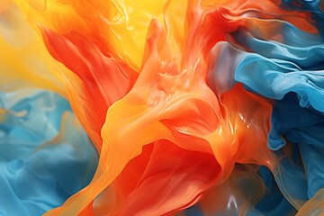 Aufkleber - Generative AI : macro close up of different color oil paint. colorful acrylic. modern art concept