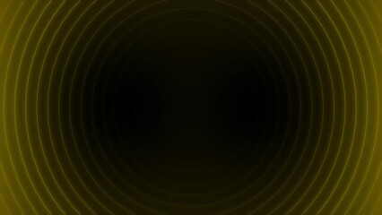 Wall Mural - background line circle neon glow wave animation black yellow for loop playback 4k 60fps video
