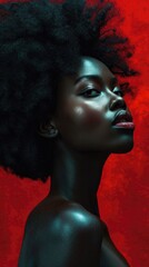 Poster - A black Afro woman image illustration